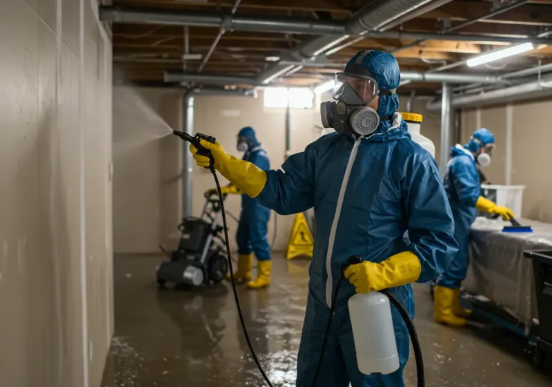 Basement Sanitization and Antimicrobial Treatment process in Barton County, MO